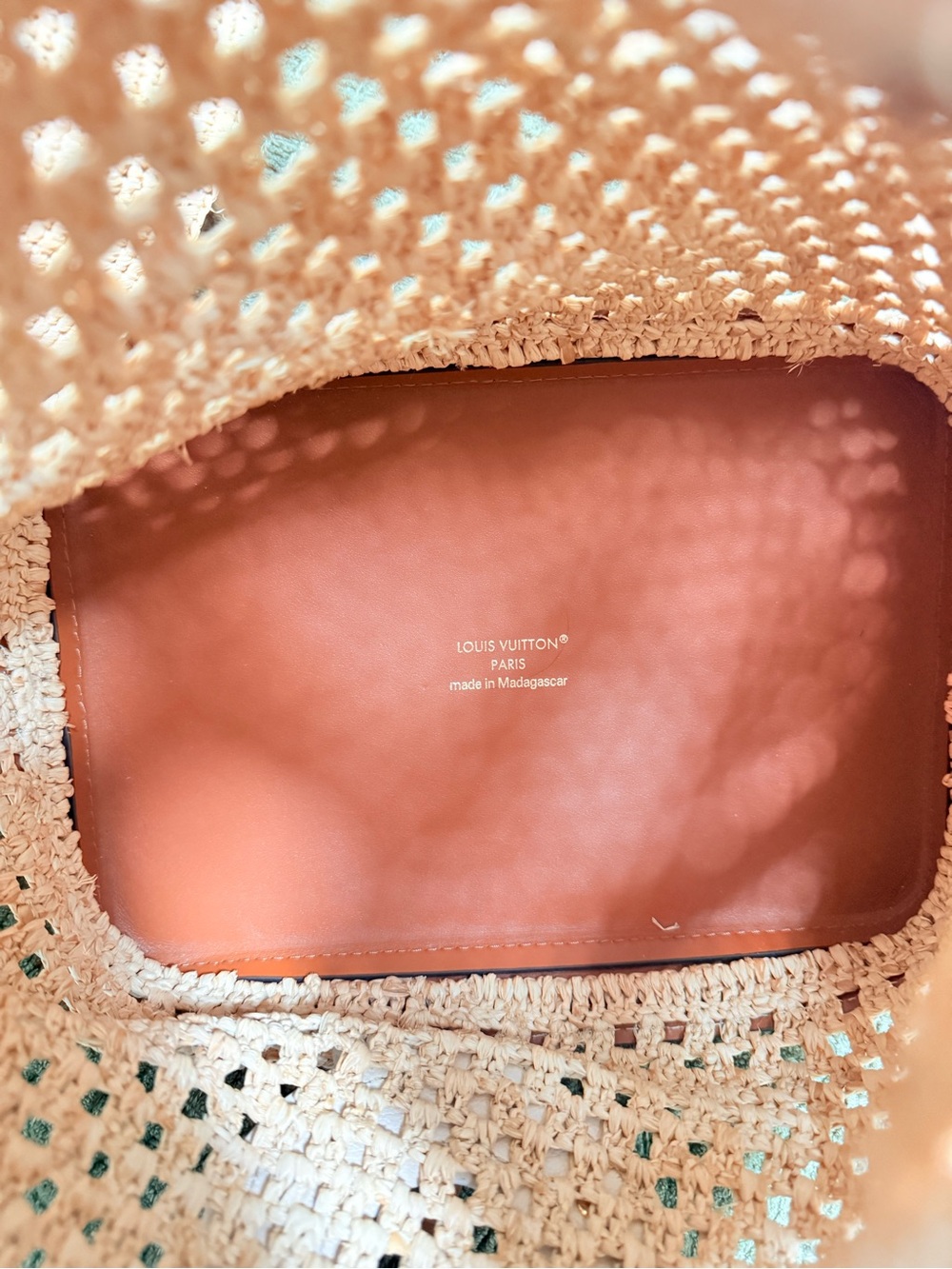 Louis Vuitton Beige Crochet Drawstring Bucket Bag with Tan Leather - Picture 12 of 12